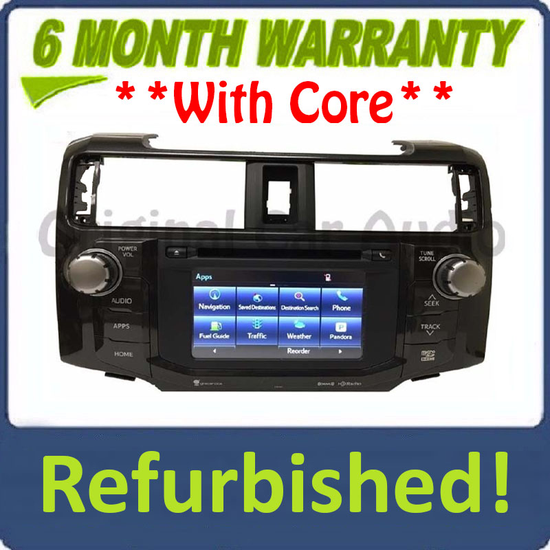 Refurbished 2014 - 2019 TOYOTA 4RUNNER Entune Navigation Touch Screen HD XM Radio 510540