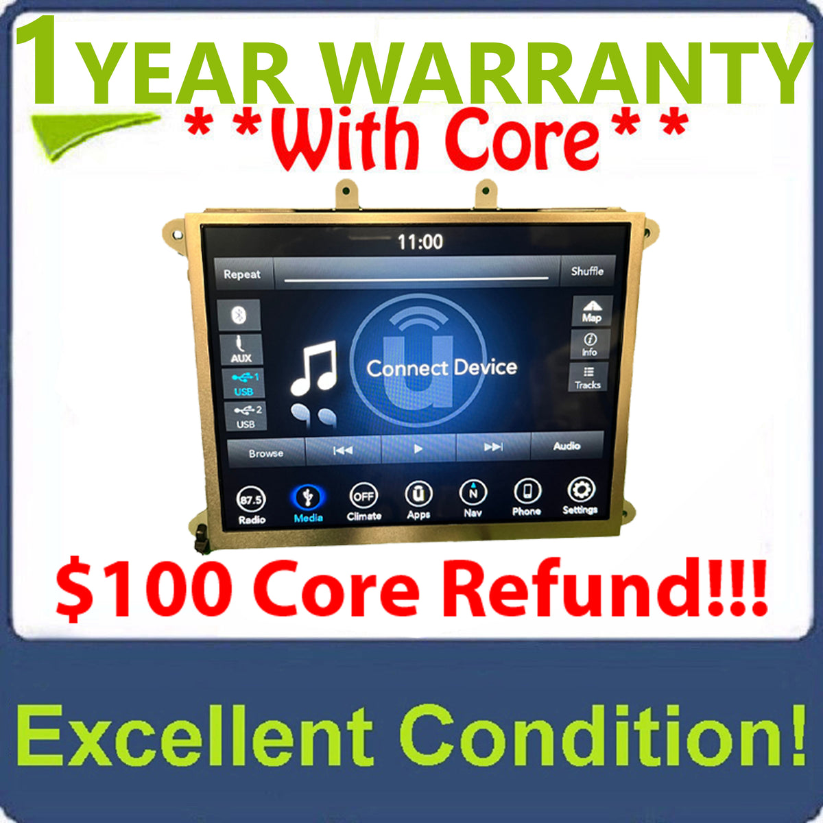 2018 - 2022 Jeep Grand Cherokee OEM AM FM 8.4" Display Touch Screen