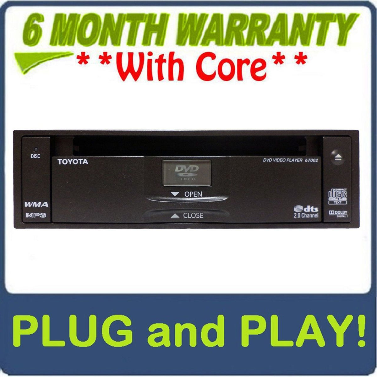 2011 - 2014 TOYOTA Sienna OEM MP3 WMA DISC DVD Player 67002