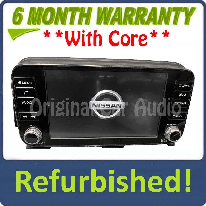 Refurbished 2020 - 2024 Nissan Kicks Versa OEM Touch Screen Multi Media Bluetooth Car Play Android Auto Radio Receiver - Analog