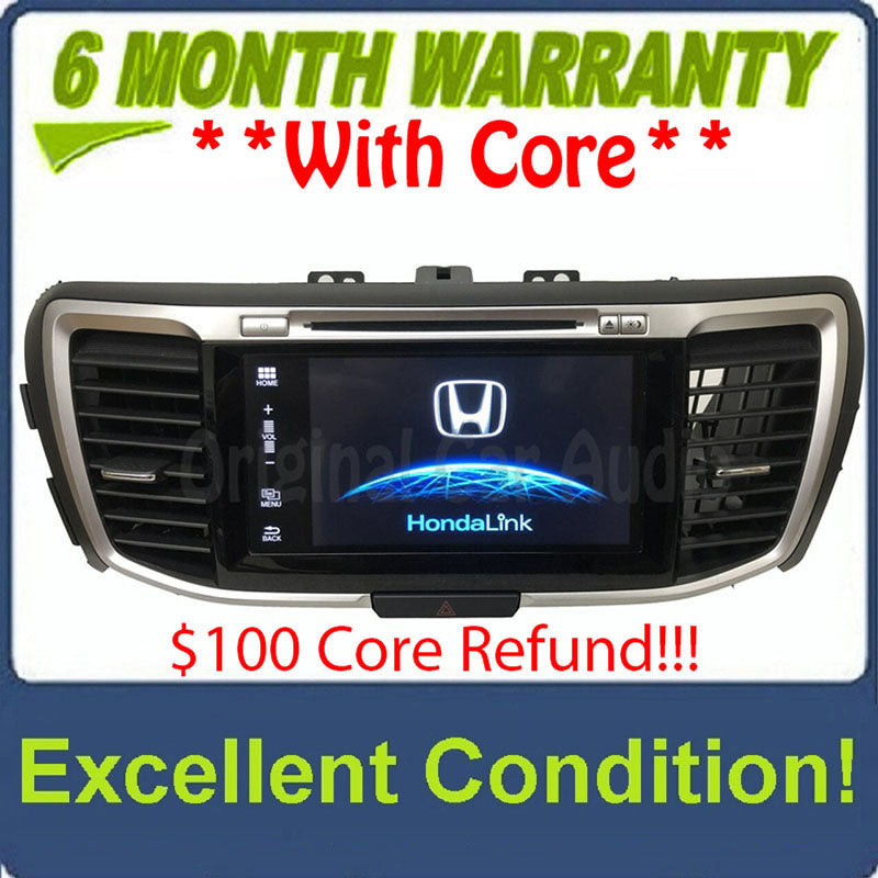 2016 - 2017 Honda Accord OEM Touch Screen Display Single CD AM FM Bluetooth Radio Media Receiver