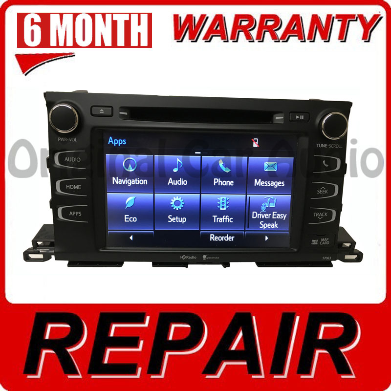 2014 - 2020 Toyota Highlander OEM Navigation Touch Screen Replacement Repair