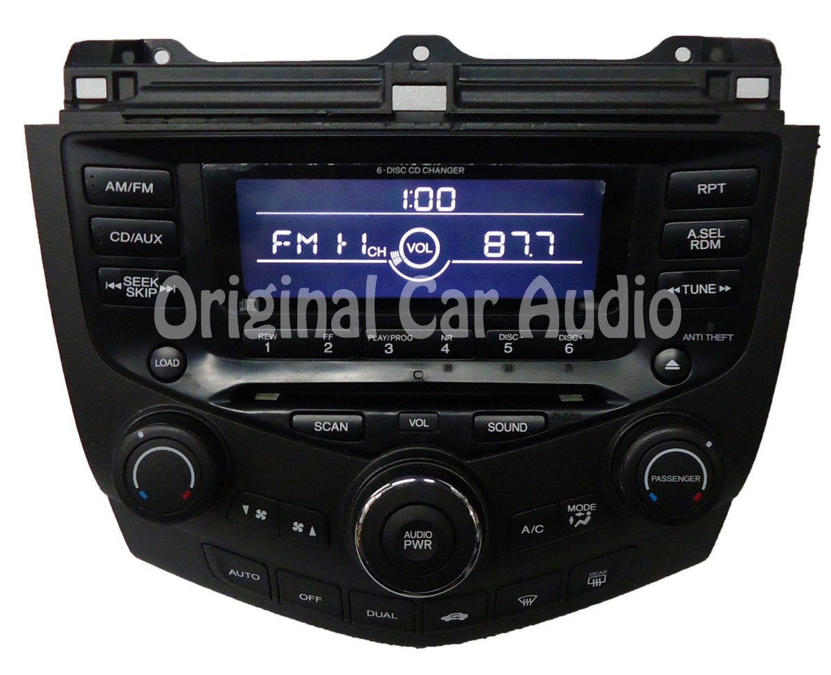 2003 2004 2005 2006 2007 Honda Accord Radio 6 Disc CD Changer Player Aux 7BL0