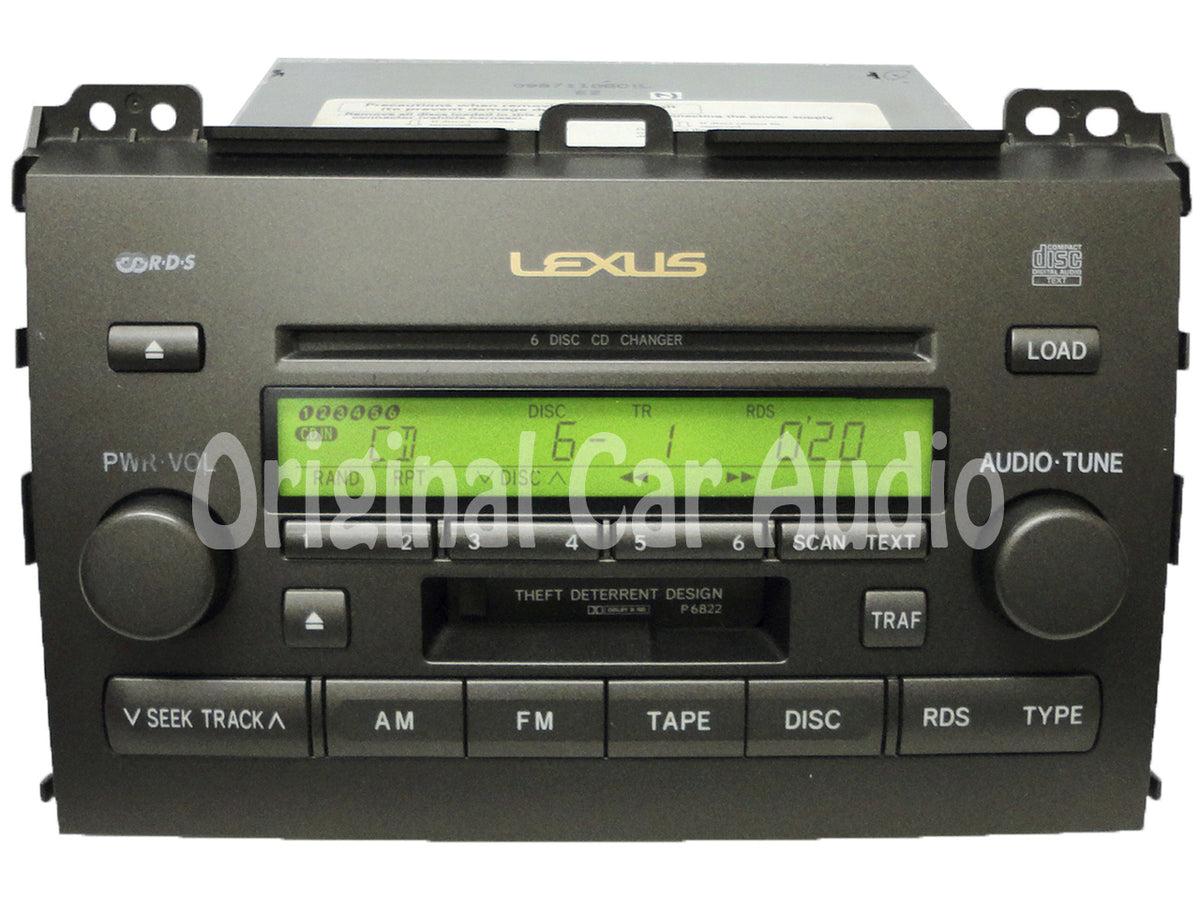 2003 2004 2005 Lexus GX470 GX-470 Radio 6 CD Tape Player