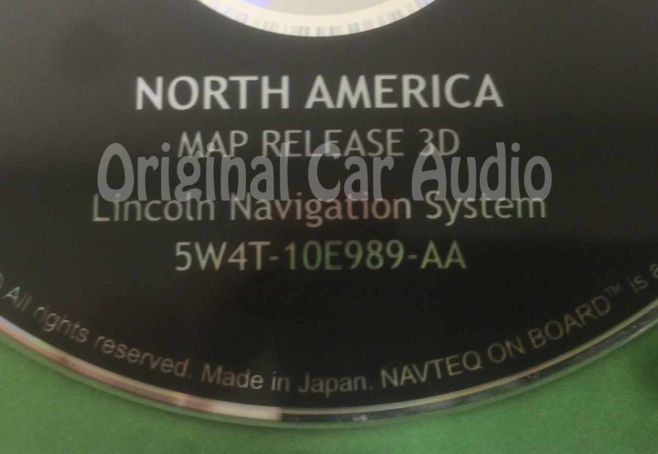 Lincoln Navigation System GPS DVD Drive Disc 5W4T-10E989-AA Map Release 3D