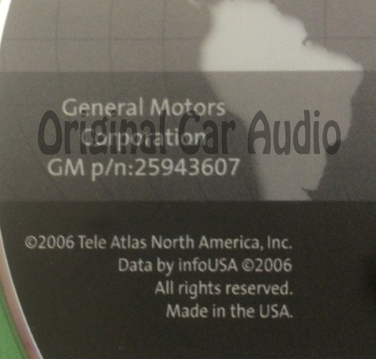 GM Satellite Navigation System GPS DVD Drive Disc 25943607 Version 7.0