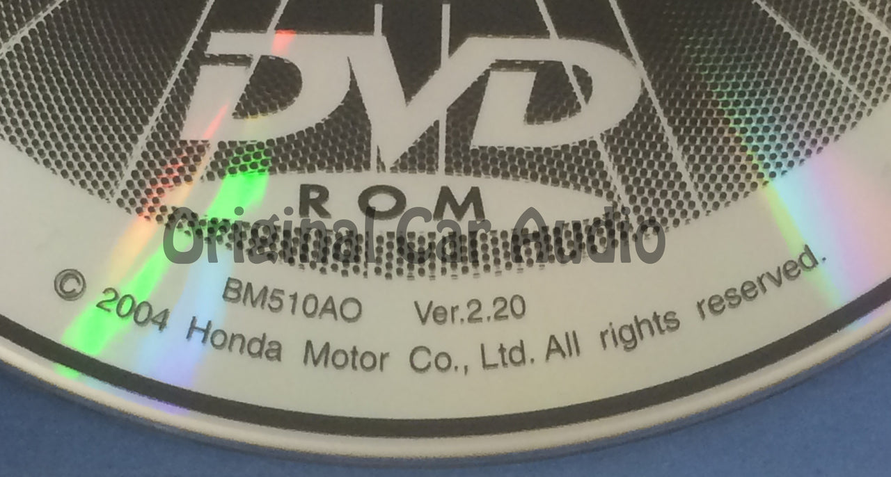 Acura Honda Satellite Navigation System GPS DVD Drive Disc BM510AO Ver. 2.20
