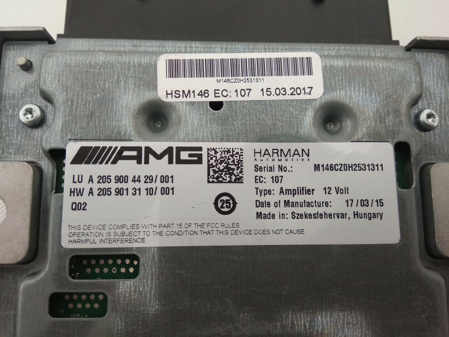 2017 - 2019 Mercedes-Benz C43 AMG OEM Harman W205 ECU ENGINE SOUND MODULE