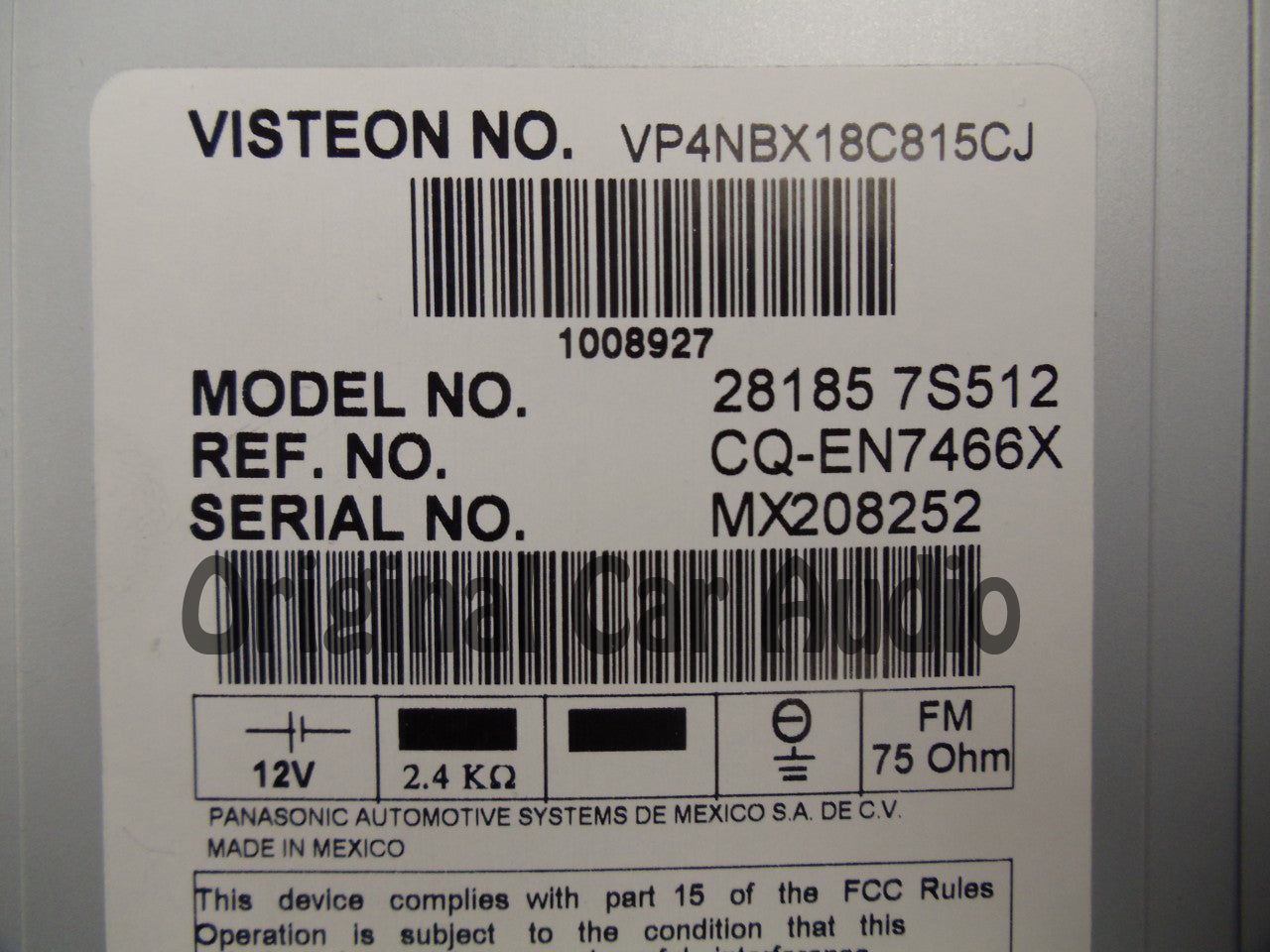 BRAND NEW NISSAN Armada INFINITI QX56 BOSE Radio Stereo 6 Disc Changer CD Player Satellite RDS 2004 2005 04 05