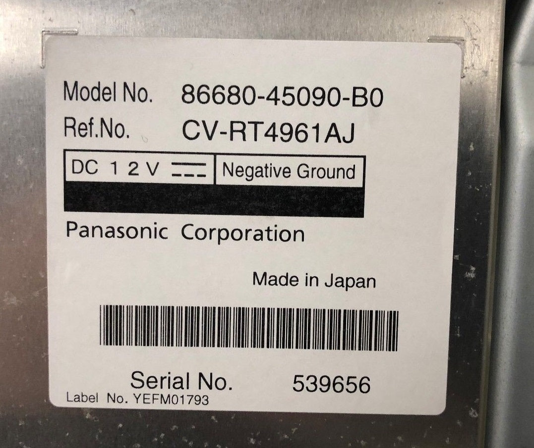 2011-2014 Toyota Sienna OEM DVD Rear Entertainment Widescreen Display Monitor Grey
