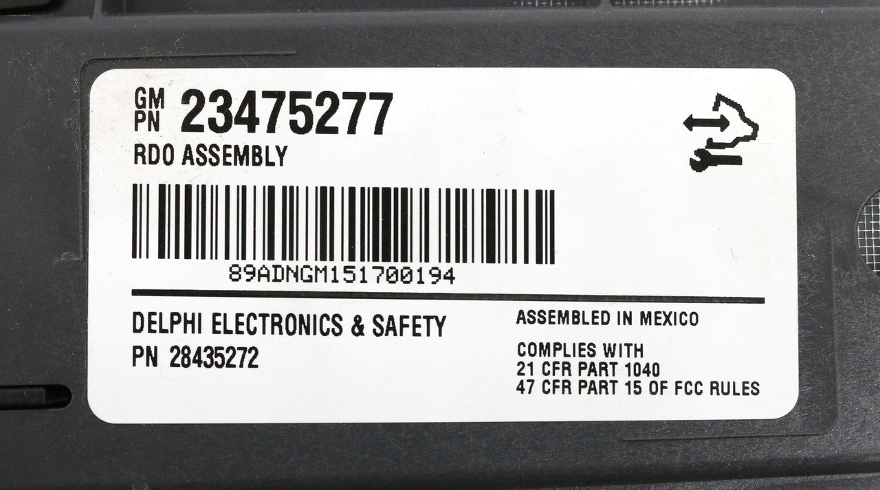 2015 - 2016 Chevrolet Express 2500 3500 GMC Savana Radio Aux CD Player
