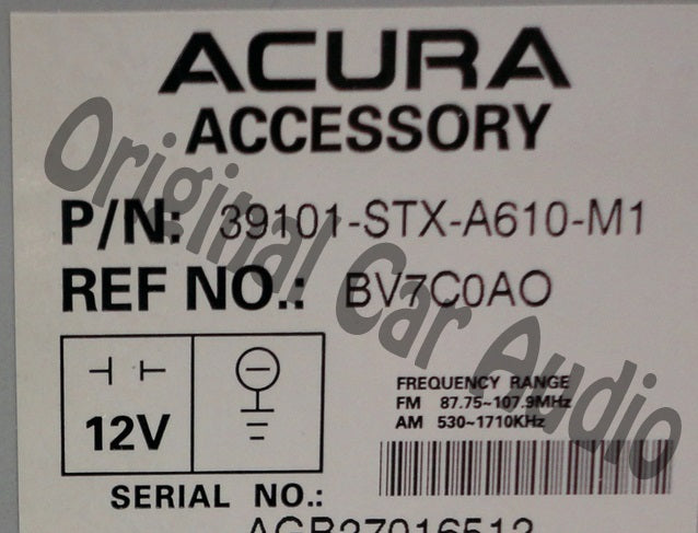 ACURA MDX Navigation Radio CD Player GPS 2AF1 w/ CODE