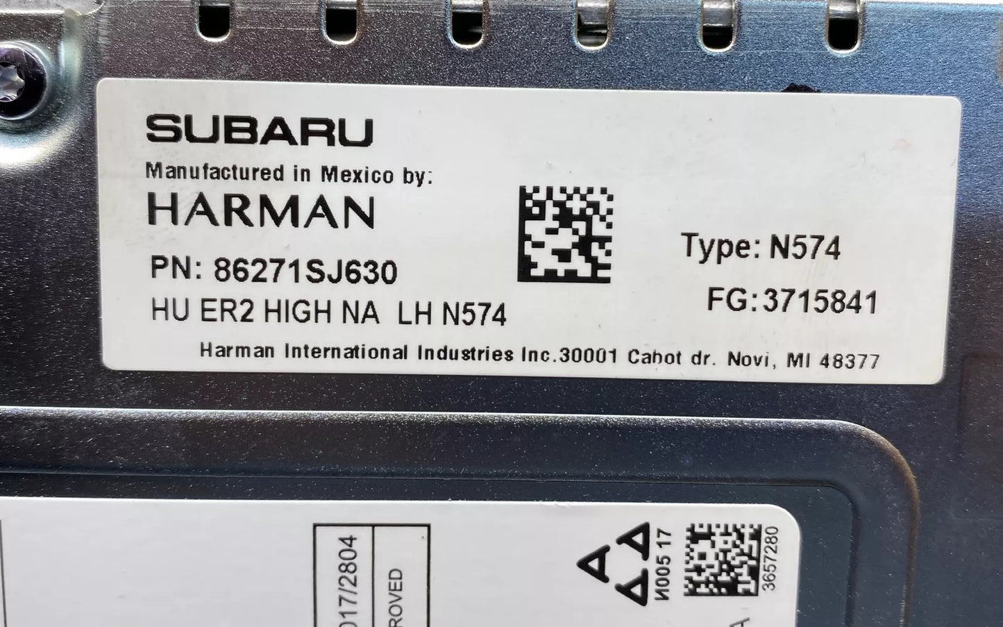 2020 - 2022 Subaru Forester OEM AM FM Radio Display Touch Screen Receiver - Analog