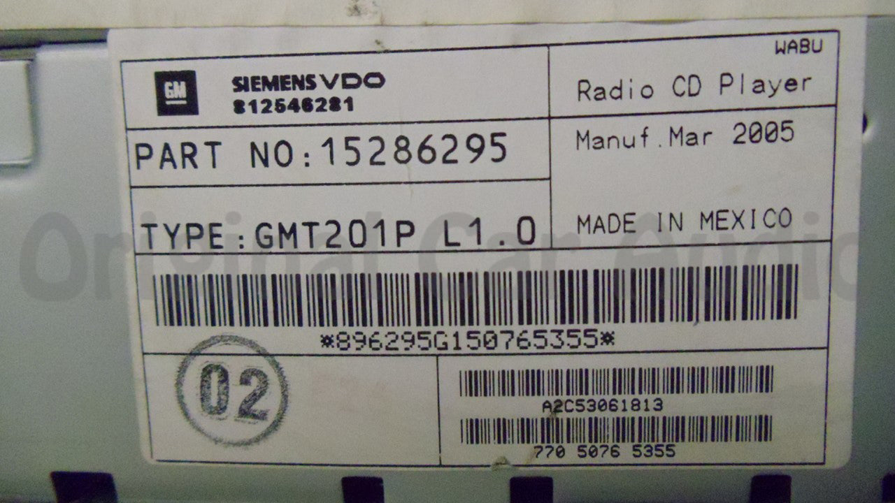 GMC Montana Transport CD Player Radio Receiver OEM
