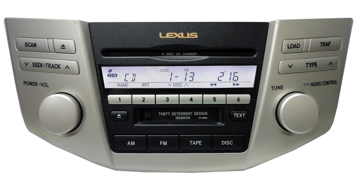 2005 2006 Lexus RX330 RX400h Radio and 6 CD Player