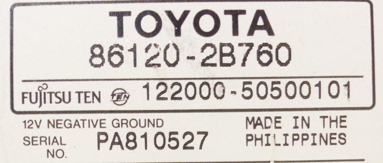 03 04 05 06 07 08 TOYOTA CELICA HIGHLANDER RAV4 Factory OEM Radio, Tape, and CD Player 86120-2B760, 11830