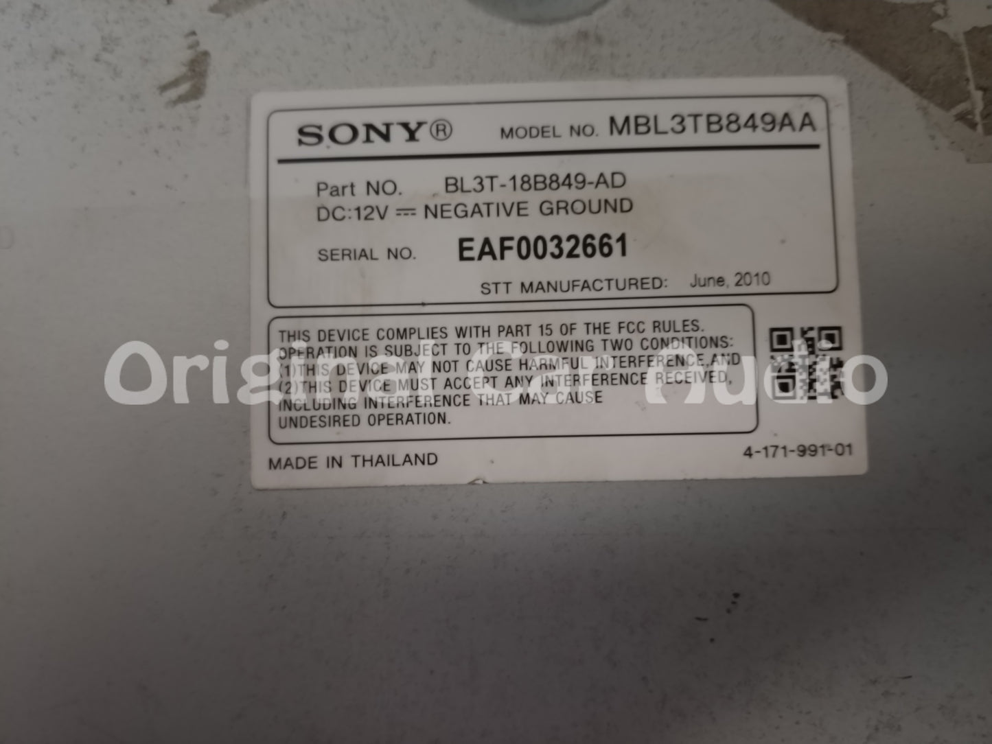 2010 - 2017 Ford Fusion Mercury Milan OEM Sony Audio Amplifier