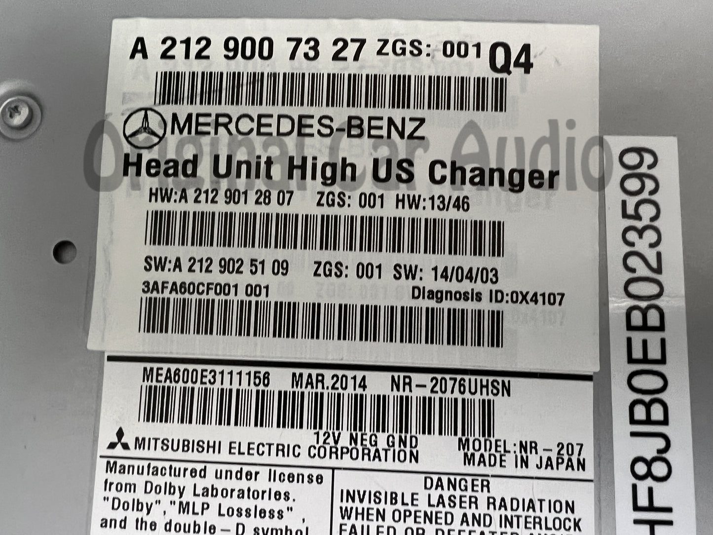 2012 - 2014 Mercedes Benz OEM C218 CLS550 6 Disc Changer Navigation Multi Media Six CD Radio Receiver