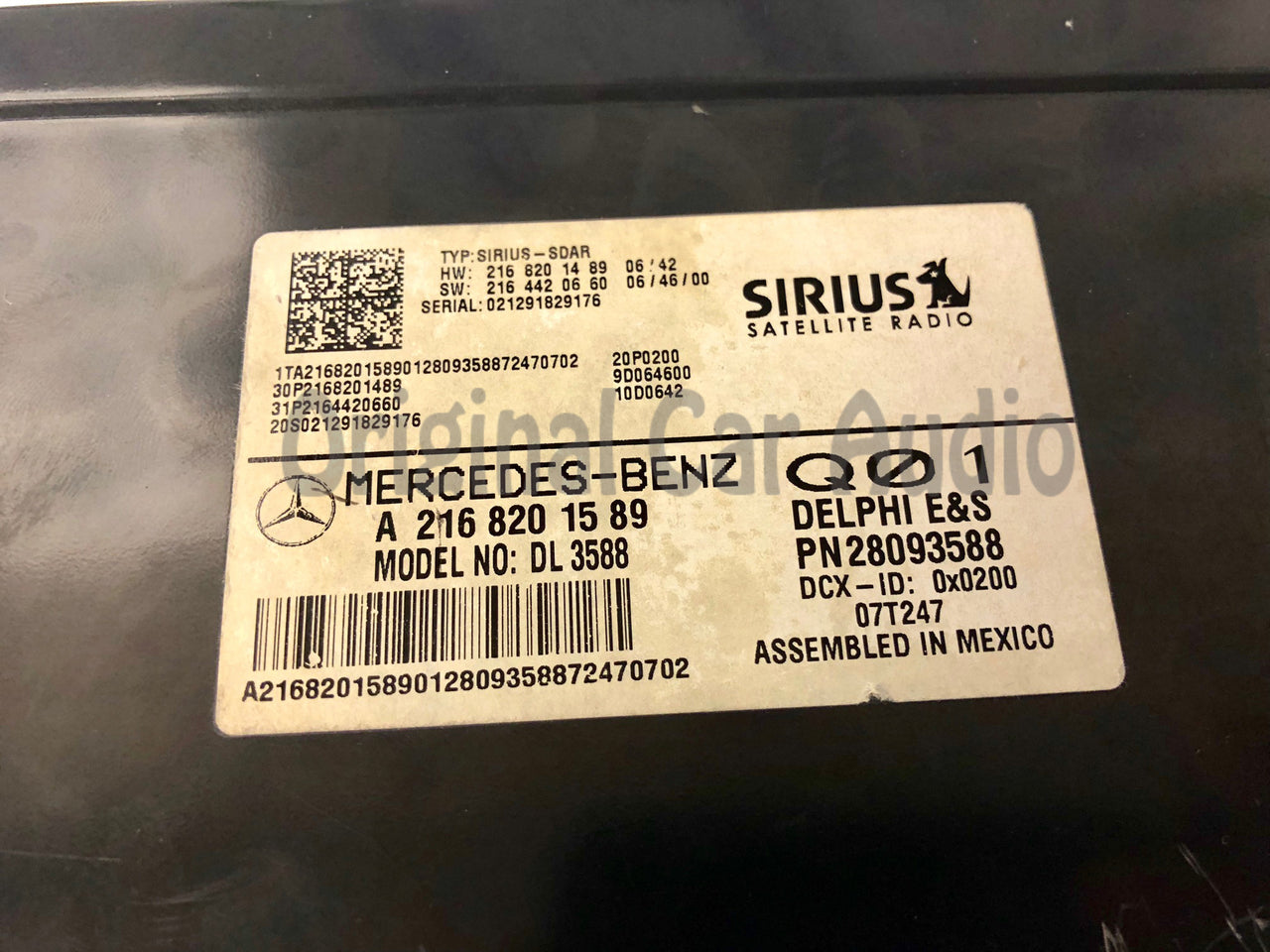 2007 - 2009 Mercedes-Benz OEM Satellite Radio Tuner Receiver Module