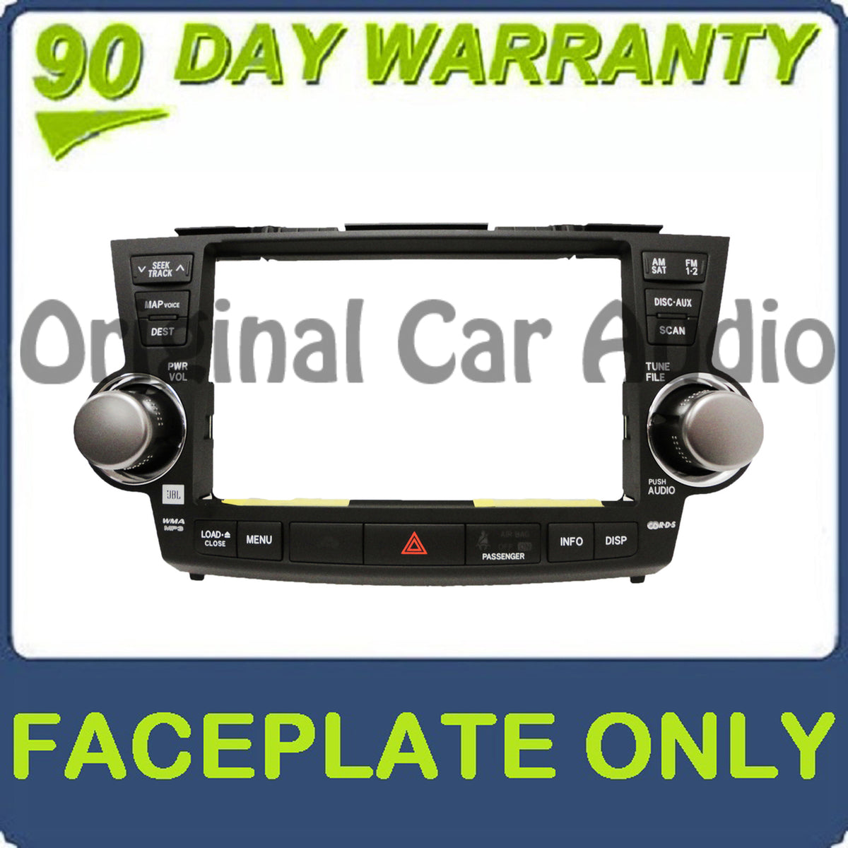 08 09 10 E7014 E7015 E7016 TOYOTA HIGHLANDER Factory JBL Navigation Radio FACEPLATE Replacement 86121-48310 2008 2009 2010