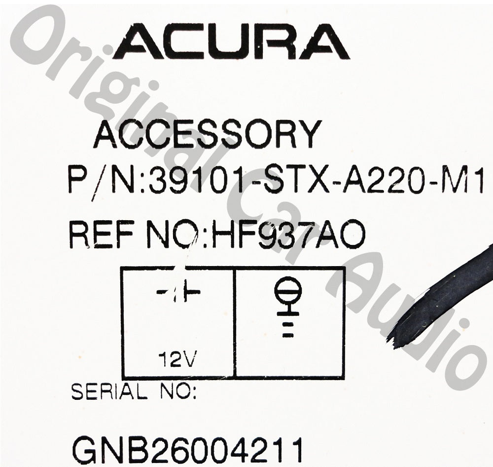 Acura navigation radio HDD DVD 6 CD changer MP3 XM 2TF0