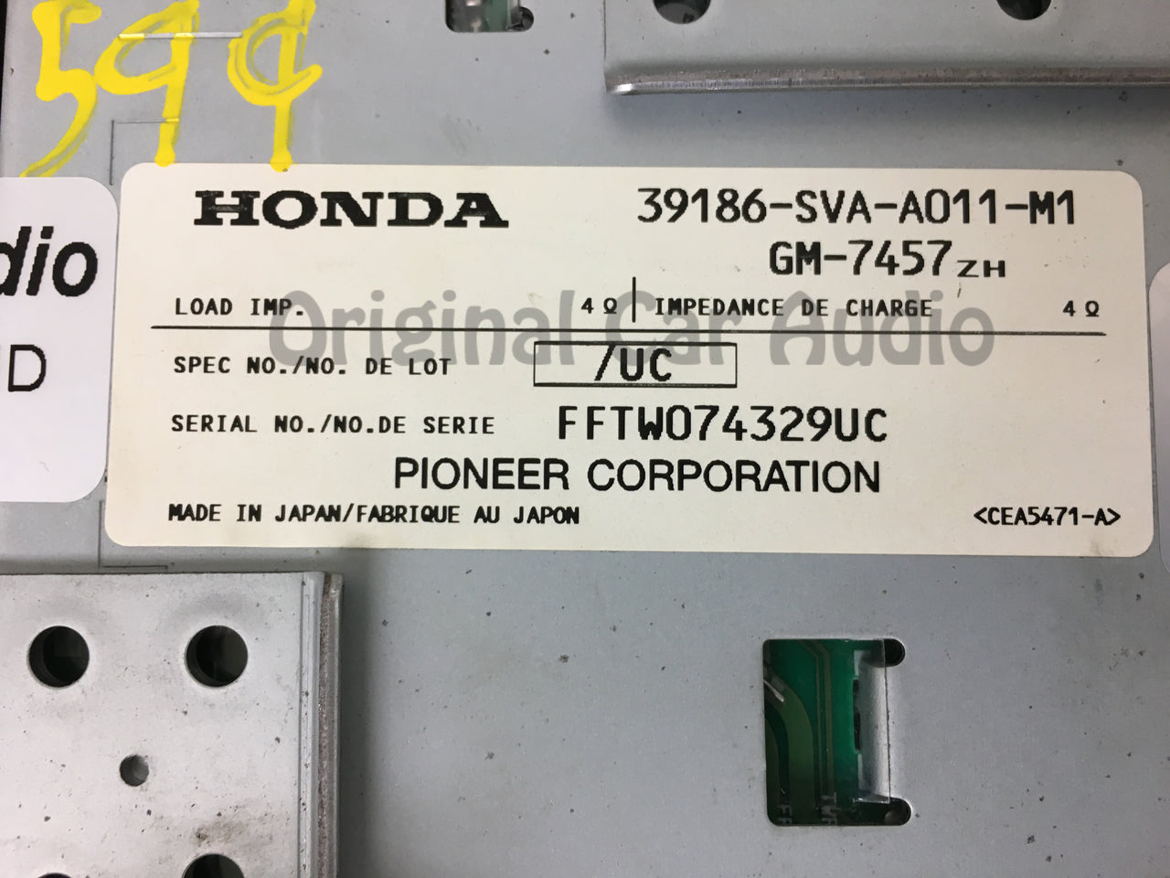 2006 - 2011 Honda Civic OEM Premium Audio Stereo Amplifier