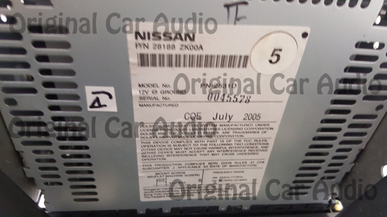 04 06 05 Nissan MAXIMA Full Dash Unit BCM Screen Display Cd Tape Radio Stereo Player BLACK
