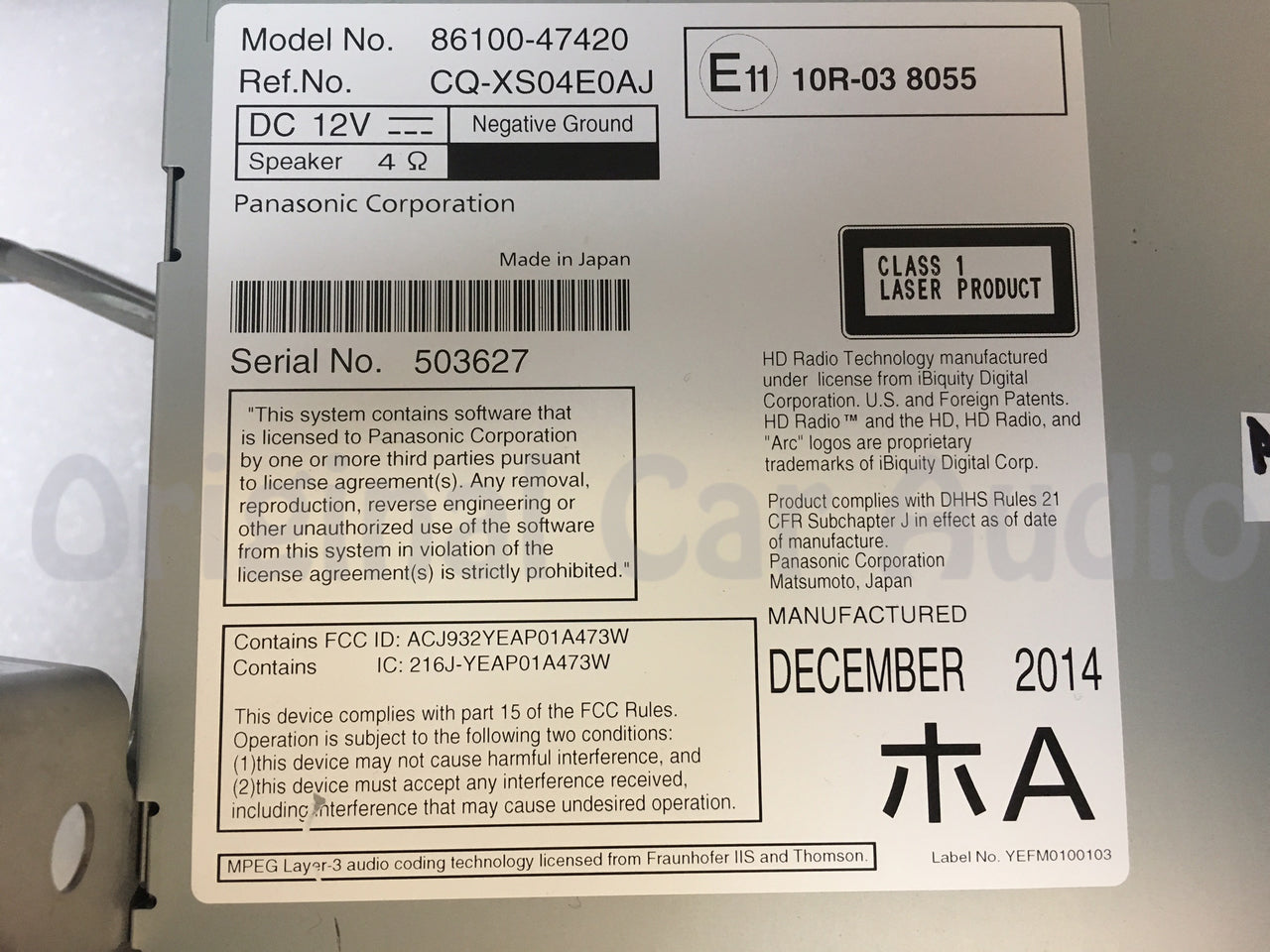 2015-2016 15 16 Toyota Prius Entune Navigation Media Receiver Gracenote OEM 510057