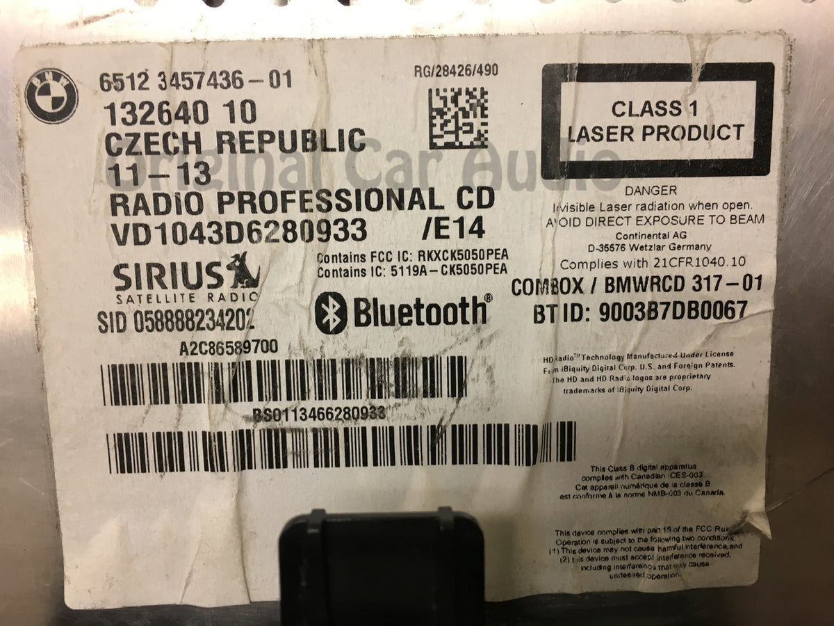 2011 - 2016 Mini Cooper Countryman OEM AM FM Bluetooth Boost CD Radio