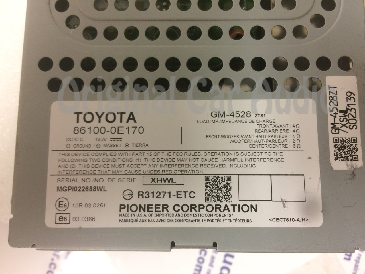 Refurbished 2013 - 2019 Lexus RX350 RC200T OEM Pioneer Premium Sound Amplifier Audio Amp