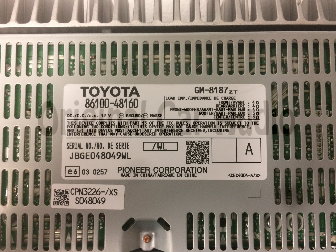 Refurbished 2010 - 2012 Lexus RX350 RX450H OEM Navigation Model Stereo Audio Non-Premium Amplifier
