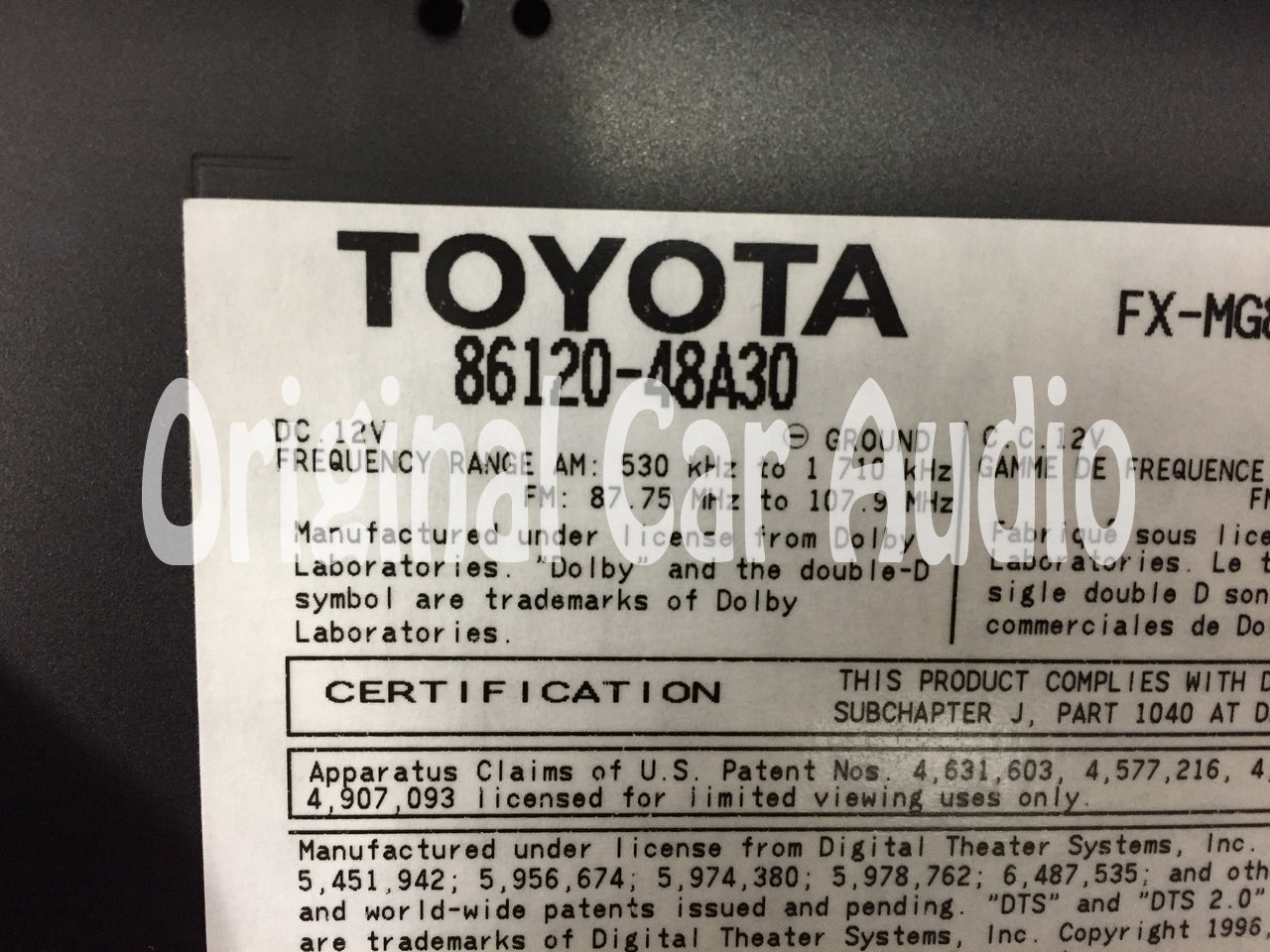 2006 - 2009 Lexus RX400H RX330 RX350 OEM AM FM Radio 6 CD Player MARK LEVINSON P1502, AP1506