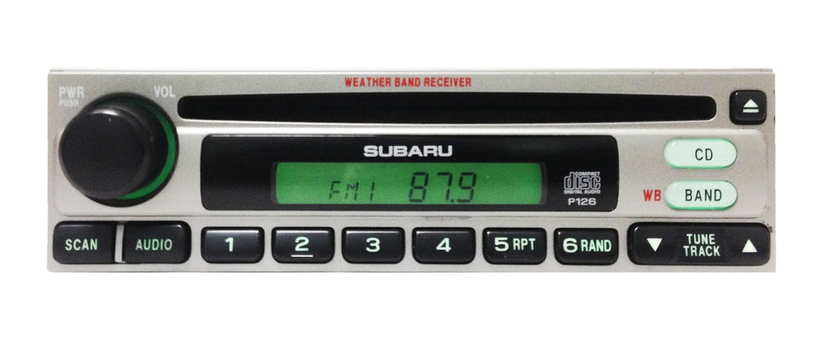 03 04 05 06 SUBARU Factory (OEM) Radio and CD Player Stereo Weatherband Legacy Forester Impreza OUTBACK 86201SA021 P126 1997 1998 1999 2000 2001 2002 2003 2004 2005 2006