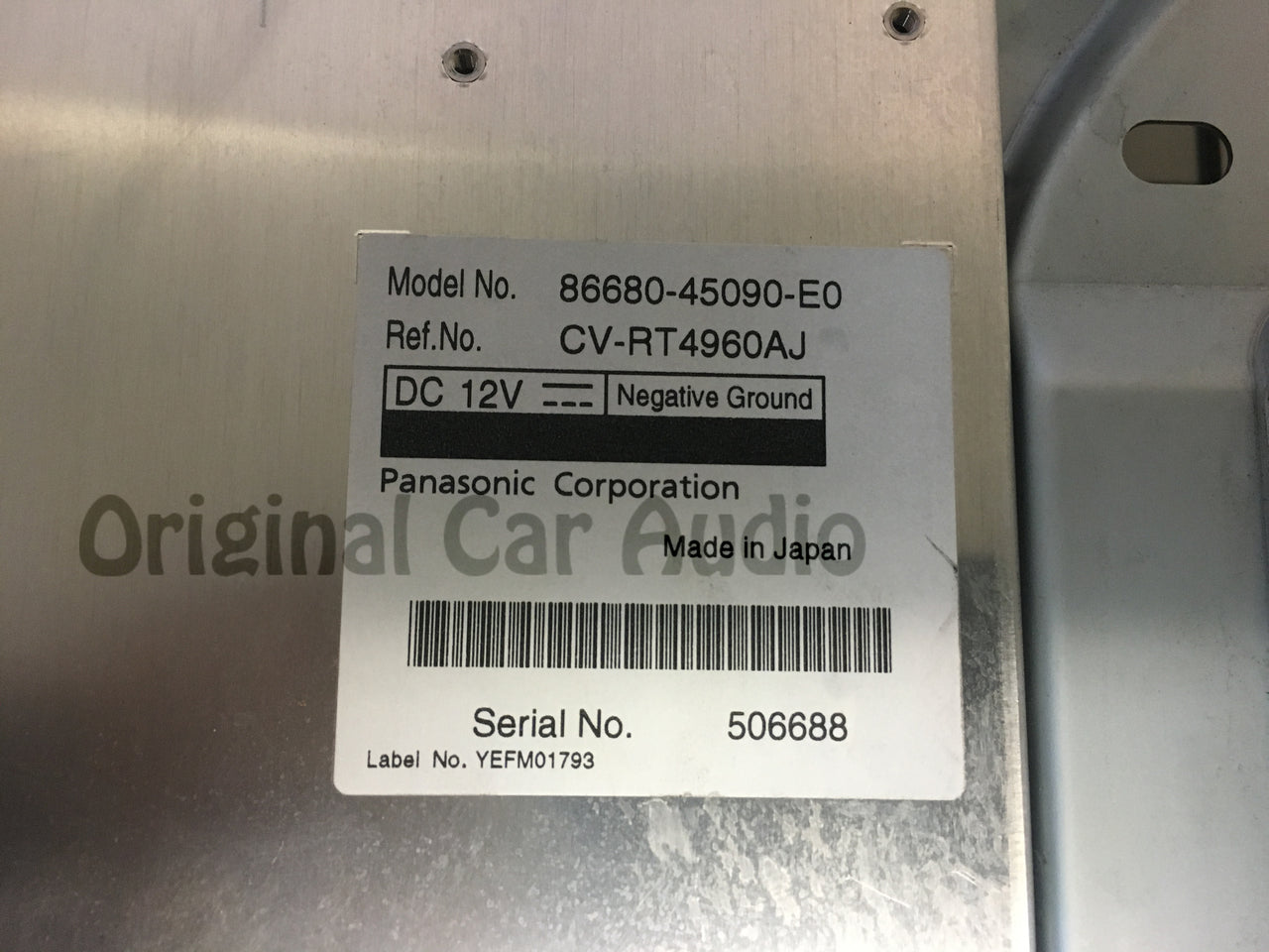 2011-2014 Toyota Sienna DVD Rear Wide Screen Monitor Display 86680-45090-E0