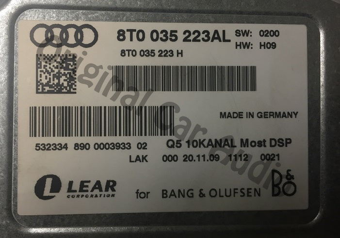 2009 - 2016 Audi A4 Q5 OEM Bang & Olufsen Premium Amplifier