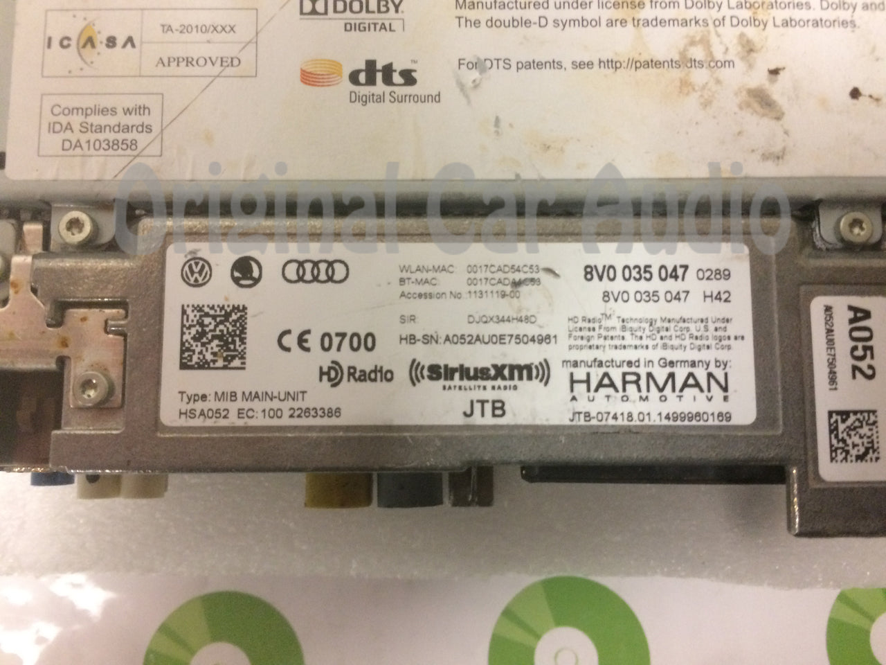 2015 - 2016 Audi A3 S3 OEM Mulimedia MMI Navigation CD SD Receiver Module