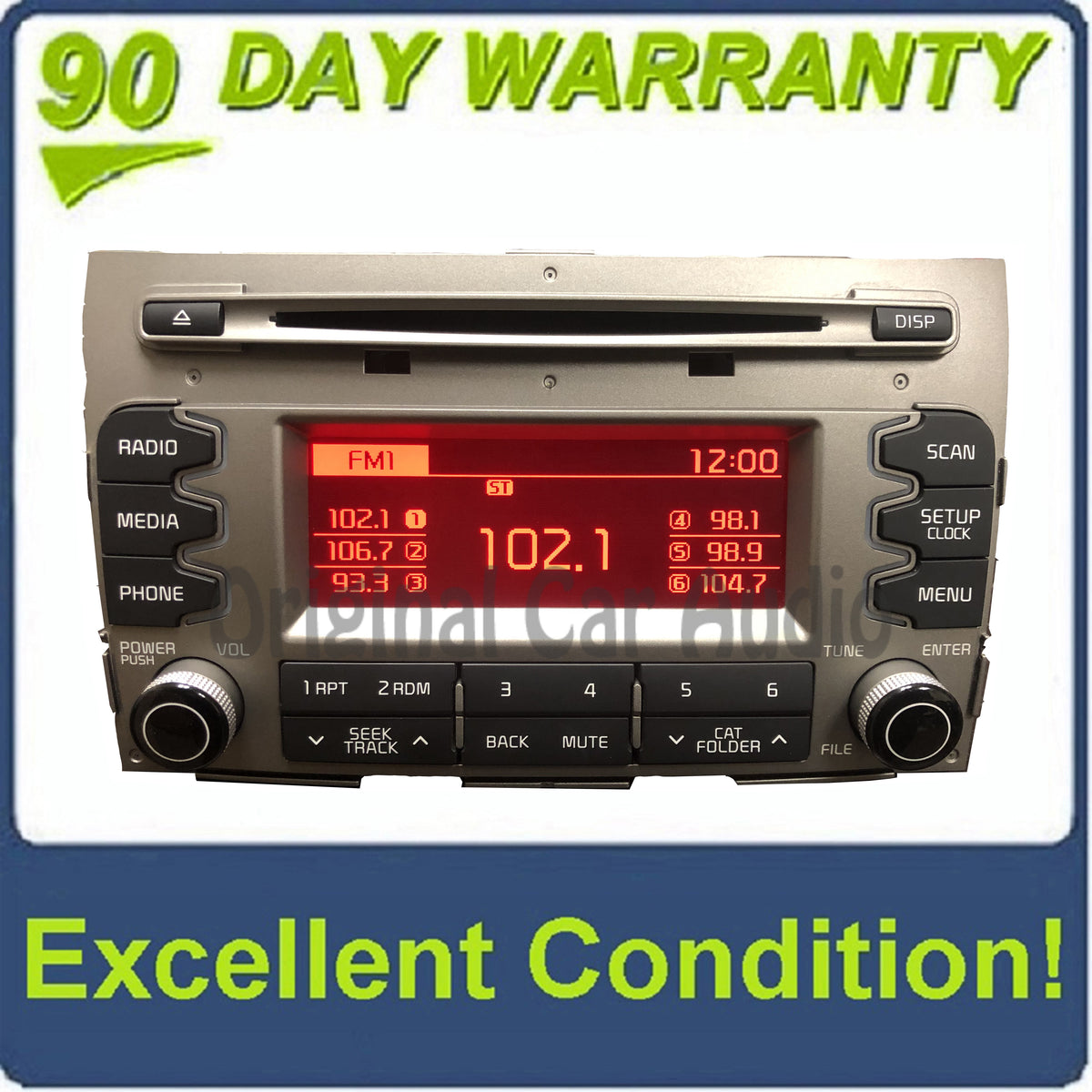 2014 - 2016 Kia Sportage OEM AM FM CD Bluetooth Sat Radio Media Receiver GRAY