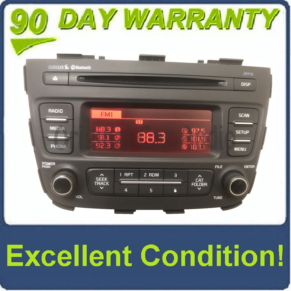 2013 - 2014 Kia Sorento OEM Single CD AM FM SAT Multi Media Radio Receiver