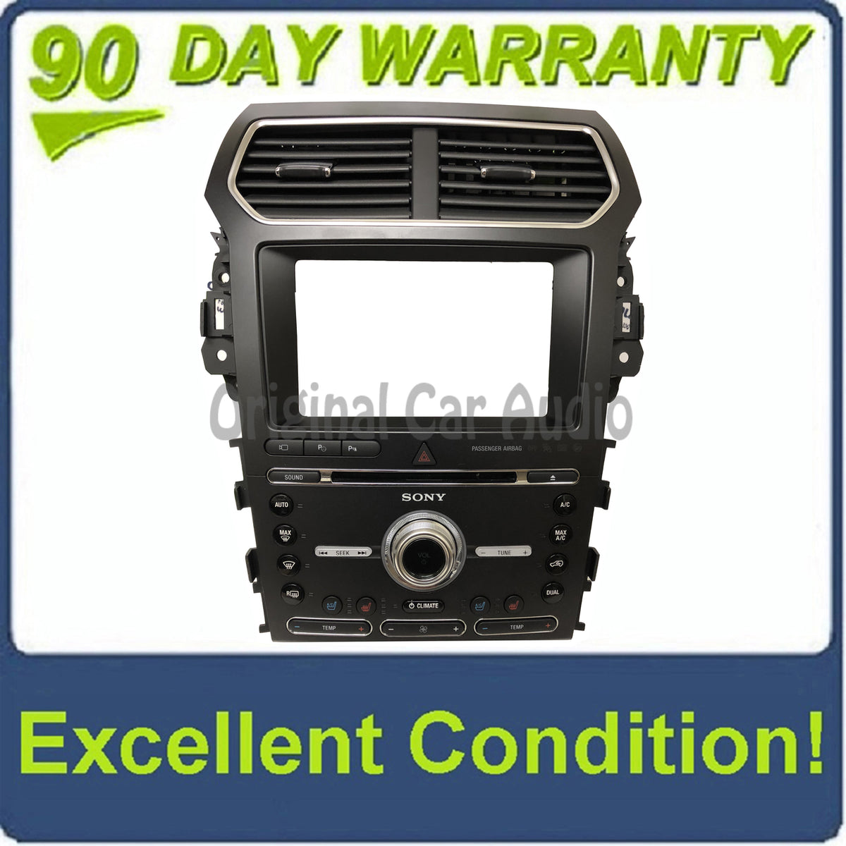 2016 - 2017 Ford Explorer OEM Sony Premium Sound Radio Climate Control Panel BEZEL ONLY