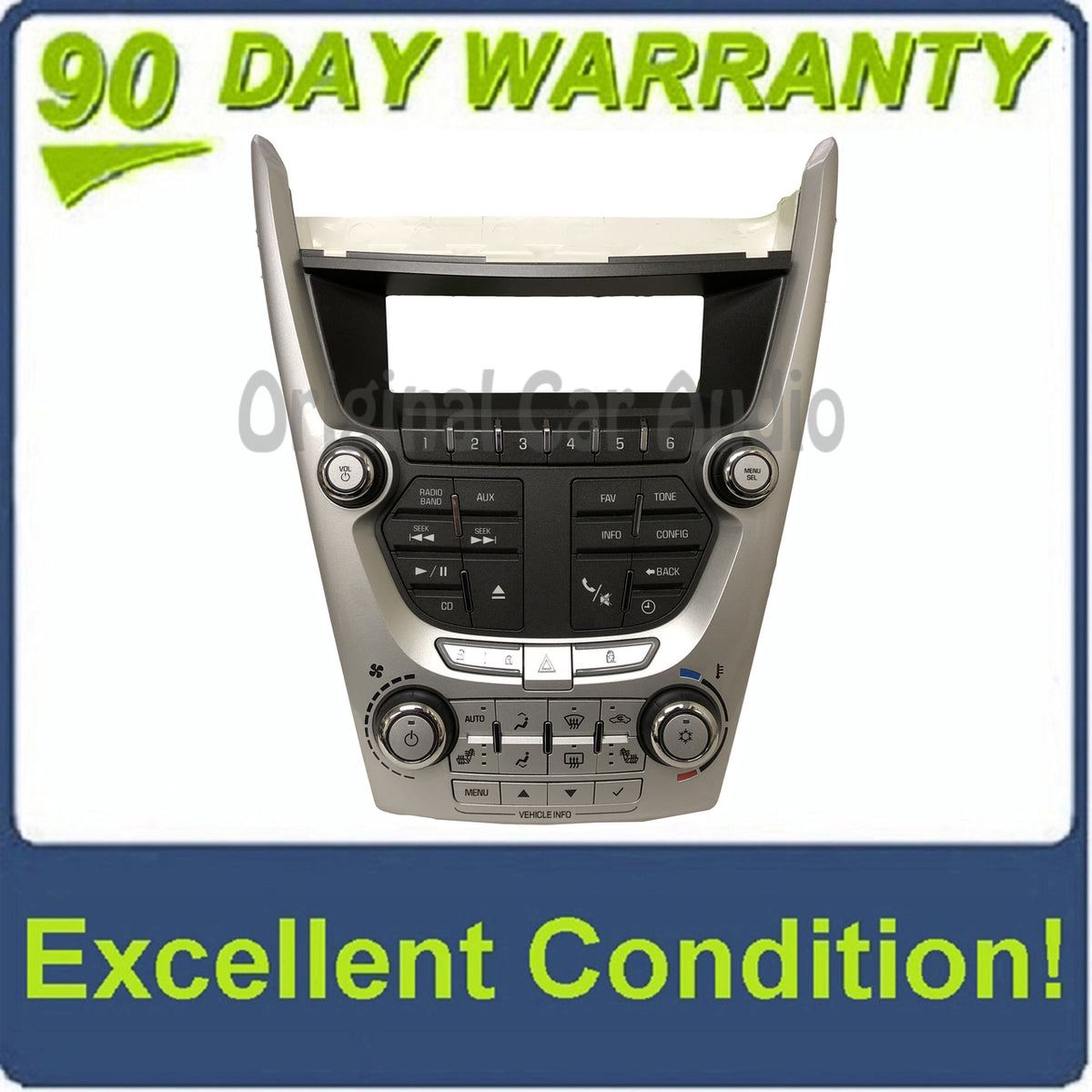 2010 - 2011 Chevrolet GMC Equinox Terrain OEM Radio Climate Control Panel and Display BEZEL ONLY