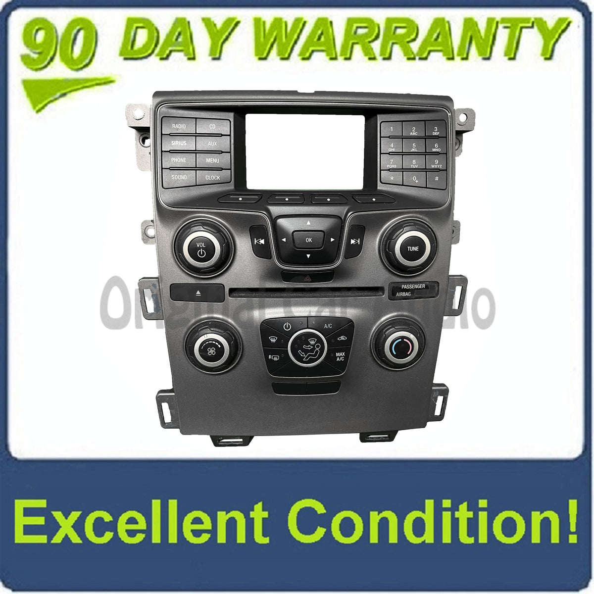 2011 - 2014 Ford Edge OEM 4" Radio Display Control Panel Single Zone Climate Control BEZEL ONLY