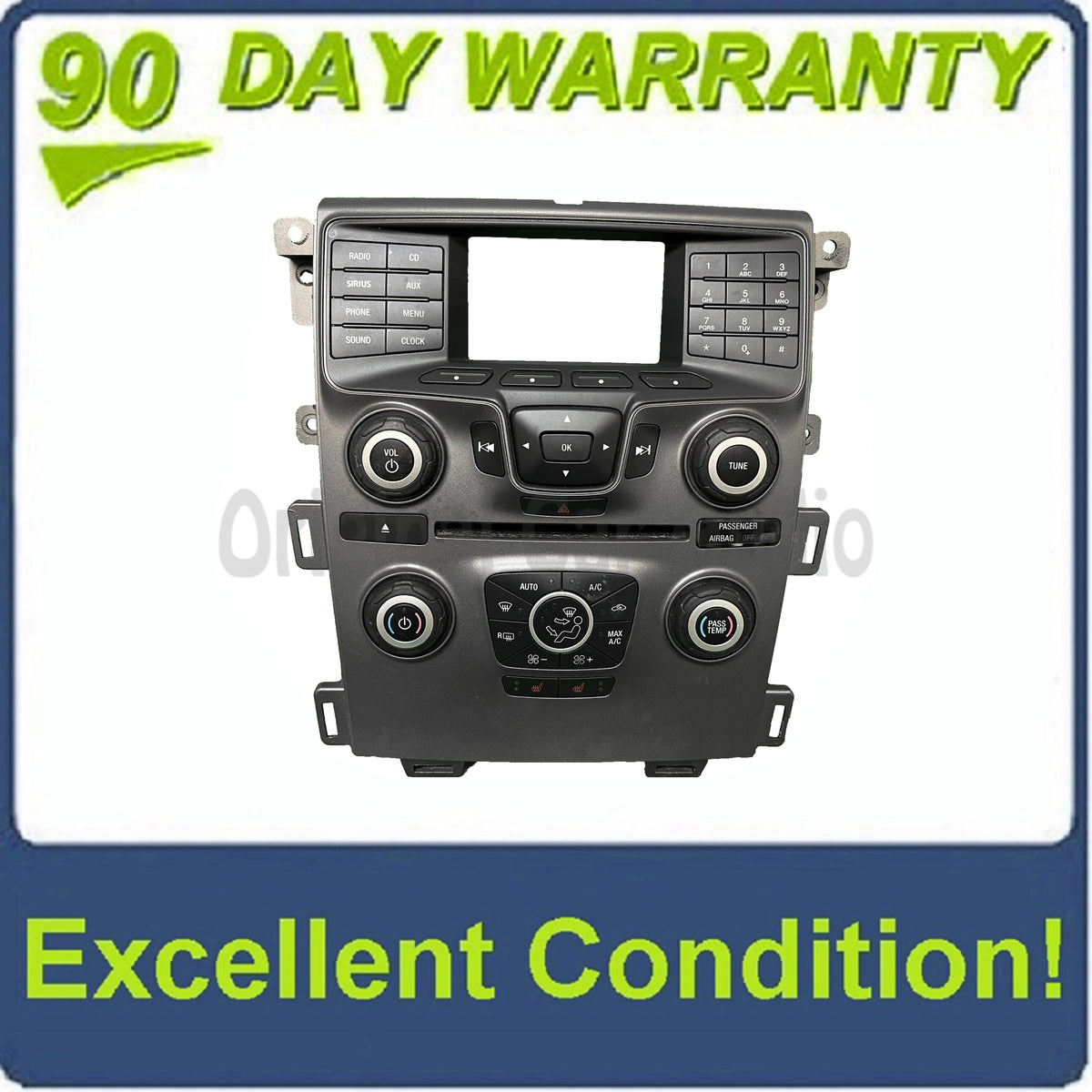 2011 - 2014 Ford Edge OEM Dual Zone Climate Control 4.2" Radio Control Panel Bezel ONLY W/ Heated Seats