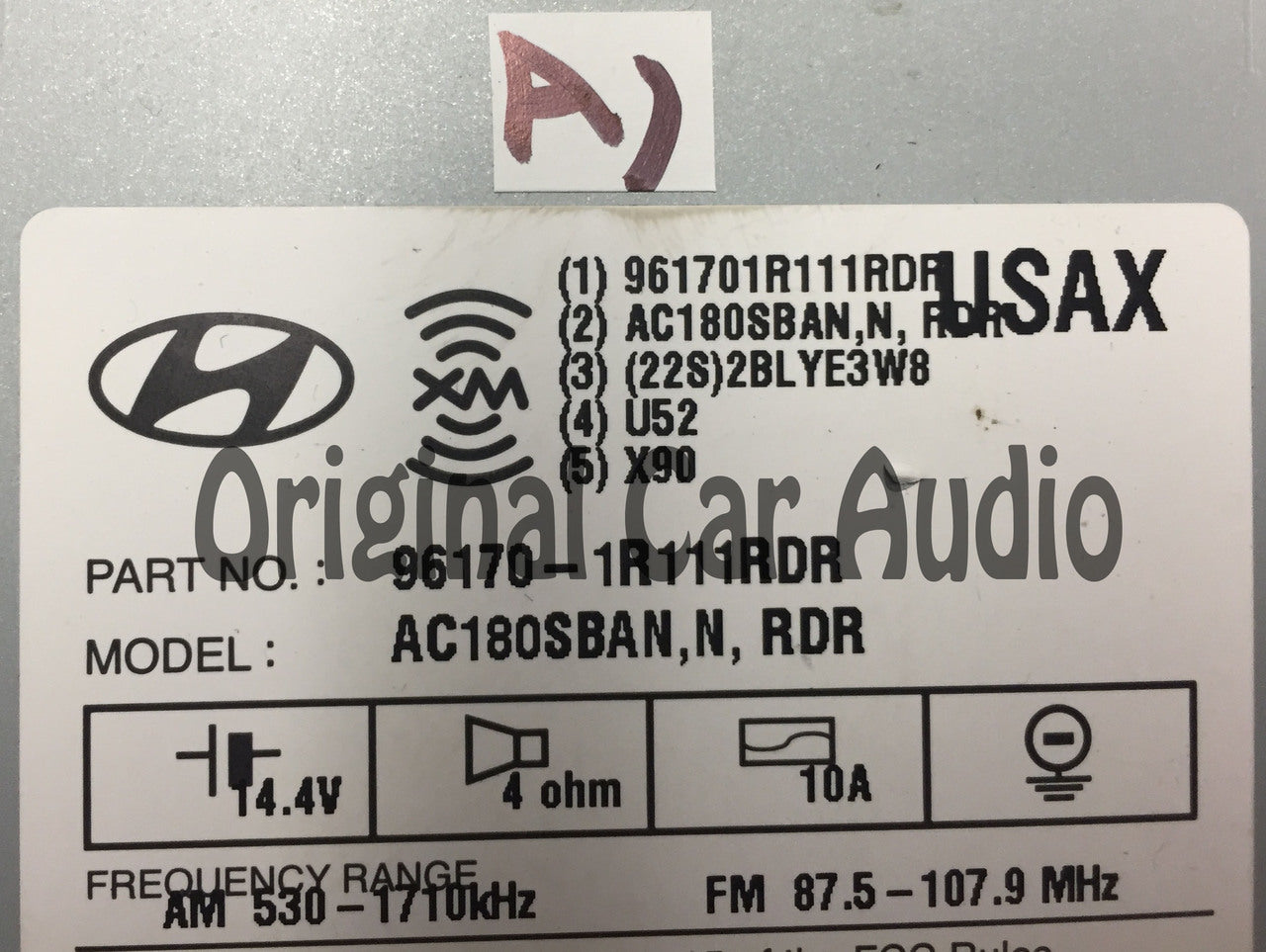 2015 HYUNDAI Accent Factory OEM XM Radio MP3 and CD player