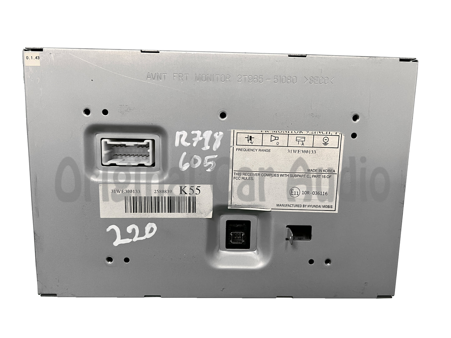 2015 Kia K900 OEM Navigation Information Display Screen