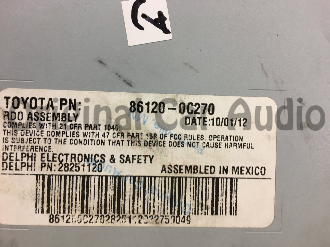 Toyota Sequoia Tundra Radio CD Player 86120-0C270 07 08 09 10