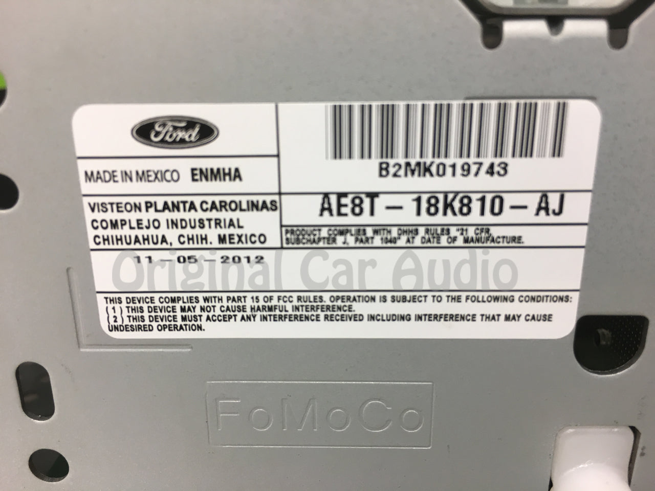 2011 - 2013 Ford FIESTA OEM AM FM MP3 Radio Receiver