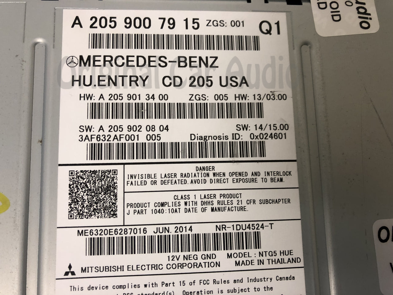 2015 - 2017 Mercedes-Benz C-Class OEM Navigation Bluetooth Multimedia Information Radio Receiver