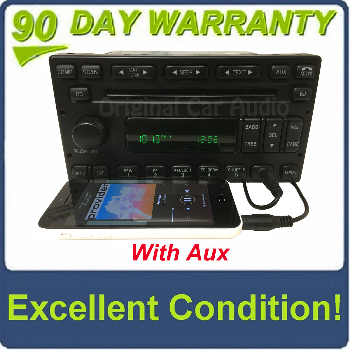 1998 - 2007 Ford Lincoln Mercury Single MP3 CD Player Satellite Radio ADDED AUX