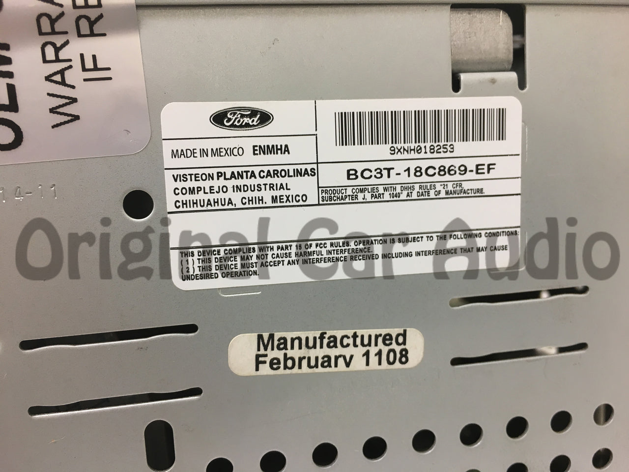 2011 - 2015 Ford F250/350 Super Duty OEM 12 Volt Single CD MP3 AM FM Radio