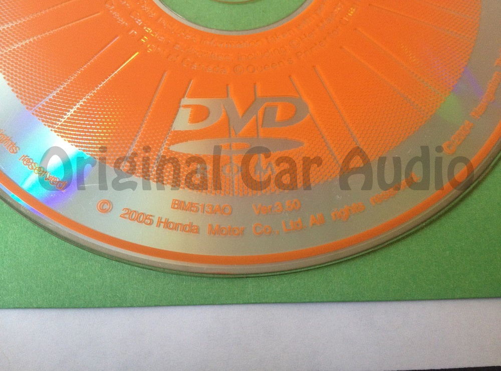 Acura Honda Satellite Navigation System GPS DVD Drive Disc BM513AO Ver. 3.50